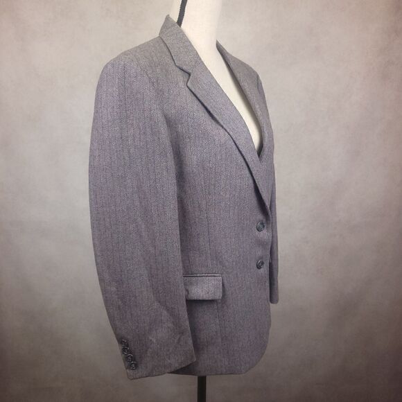 Vintage Anthony Allen Brown Wool Blend Two Button Blazer Size Med - Picture 2 of 13